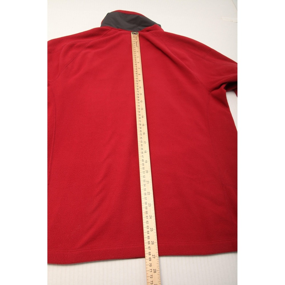 The North Face FlashDry Fleece Pullover Mens Large Red 1/4 Zip Hiking Layer - Picture 12 of 14